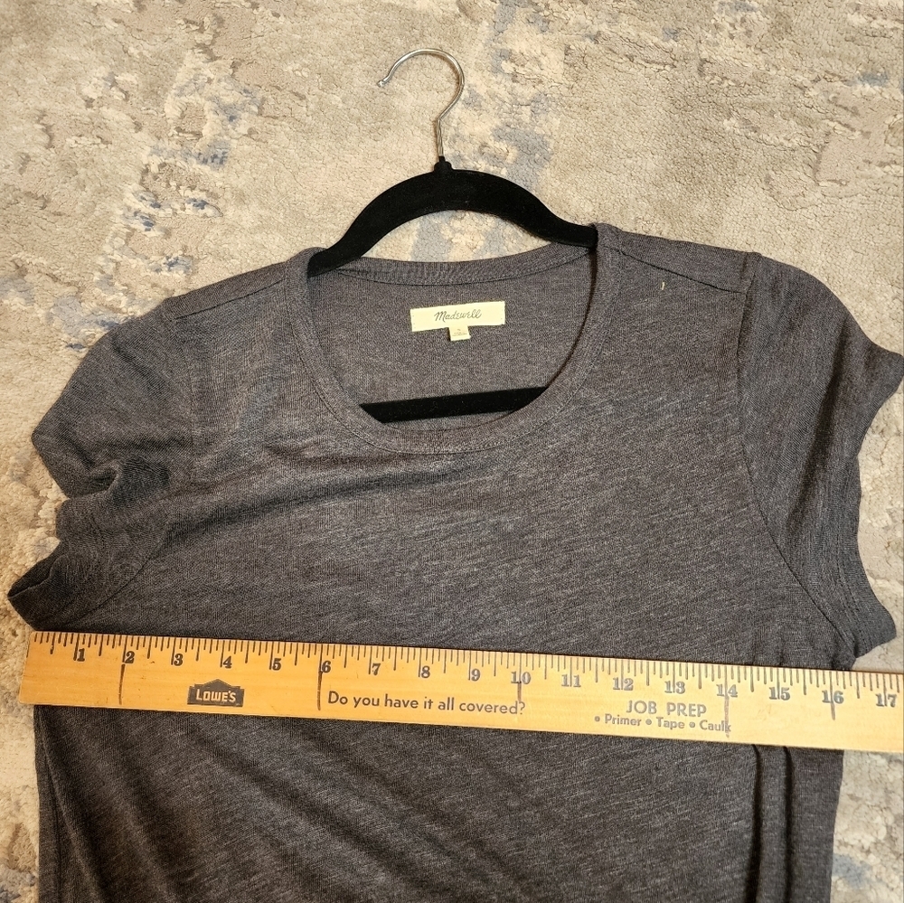 Madewell Relaxed Grey Midi Tee Dress Size Small Tri Blend Jersey - Picture 11 of 11